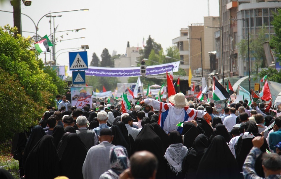تجلی شاخصه &laquo;أَشِدَّاءُ عَلَى الْکُفَّارِ&raquo; مسلمانان در روز جهانی قدس
