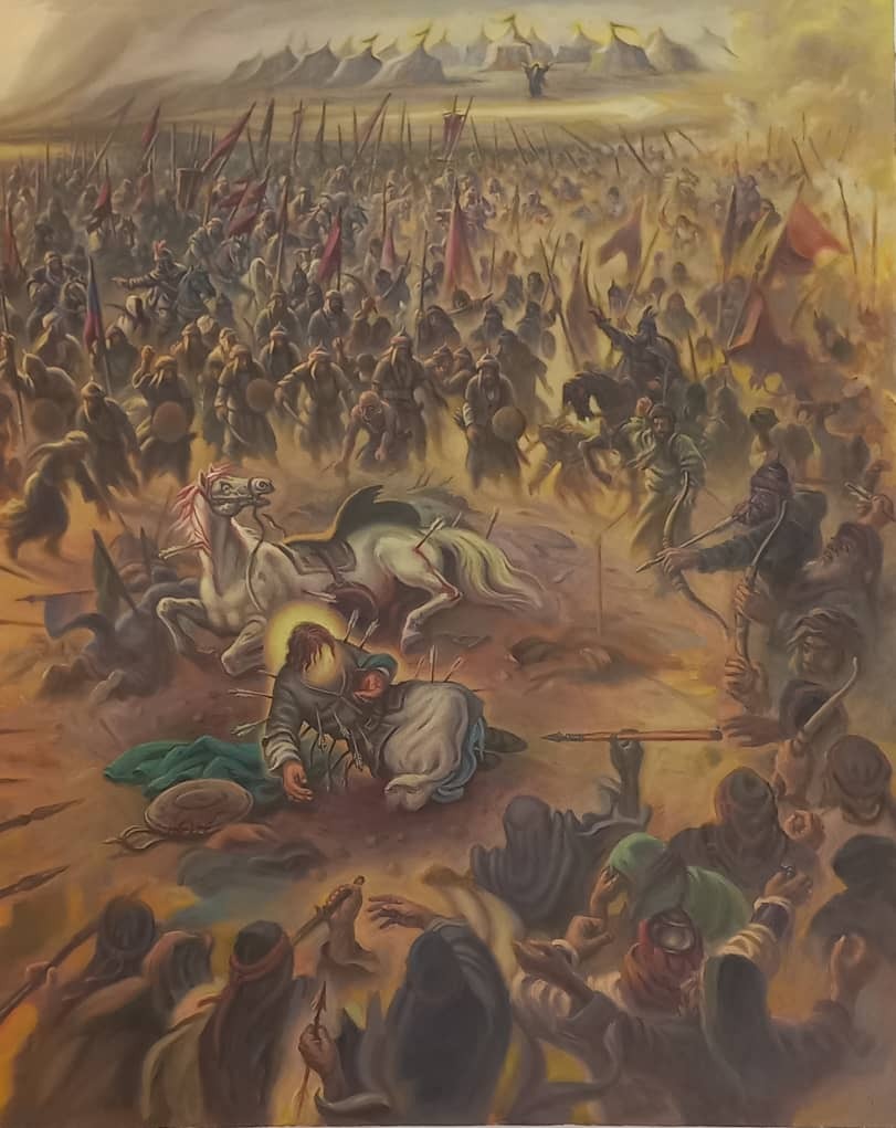 تابلوی «گودی قتلگاه» اثر علیرضا خالقدادی در زاهدان رونمایی شد تابلوی «گودی قتلگاه» اثر علیرضا خالقدادی در زاهدان رونمایی شد