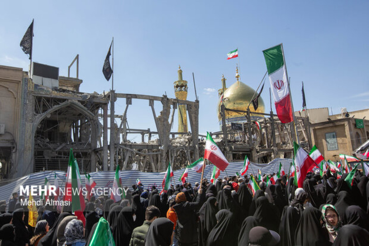 محکومیت تجاوز آمریکایی- صهیونی توسط مردم درحسینیه اعظم زنجان