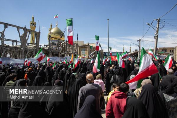 محکومیت تجاوز آمریکایی- صهیونی توسط مردم درحسینیه اعظم زنجان