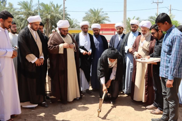 آیین کلنگزنی مسجد و دارالقرآن الرضوان در هویزه برگزار شد